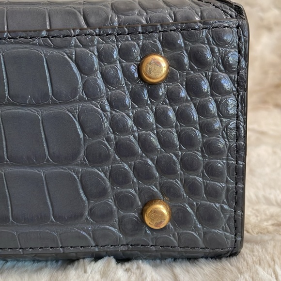 Tory Burch-Walker Diamond Embossed Satchel, Night - Picture 6 of 10